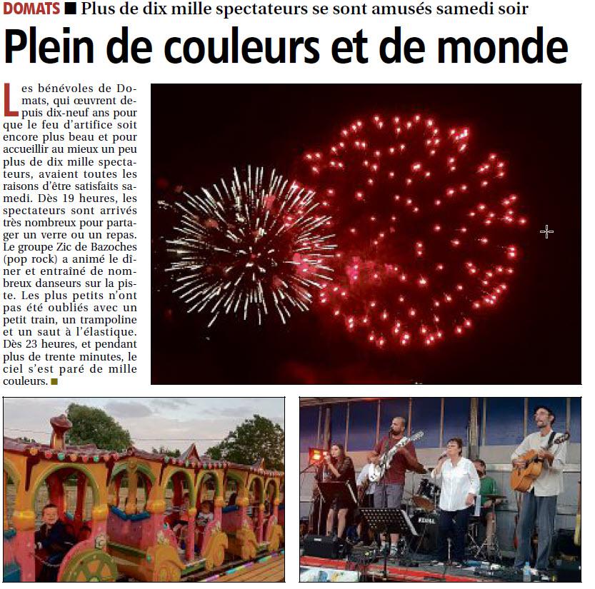 Feu d'artifice - Domats - 20/07/2019